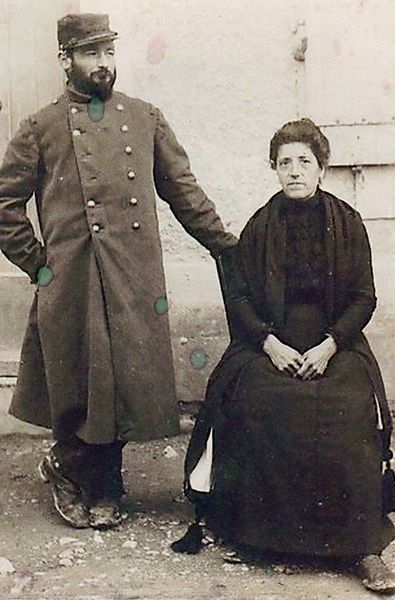 Soldat LAPIERRE Mazzini et son épouse Julia ROUSSON